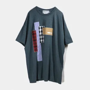 PATCH WORK TEE -HEATHER GRAY-