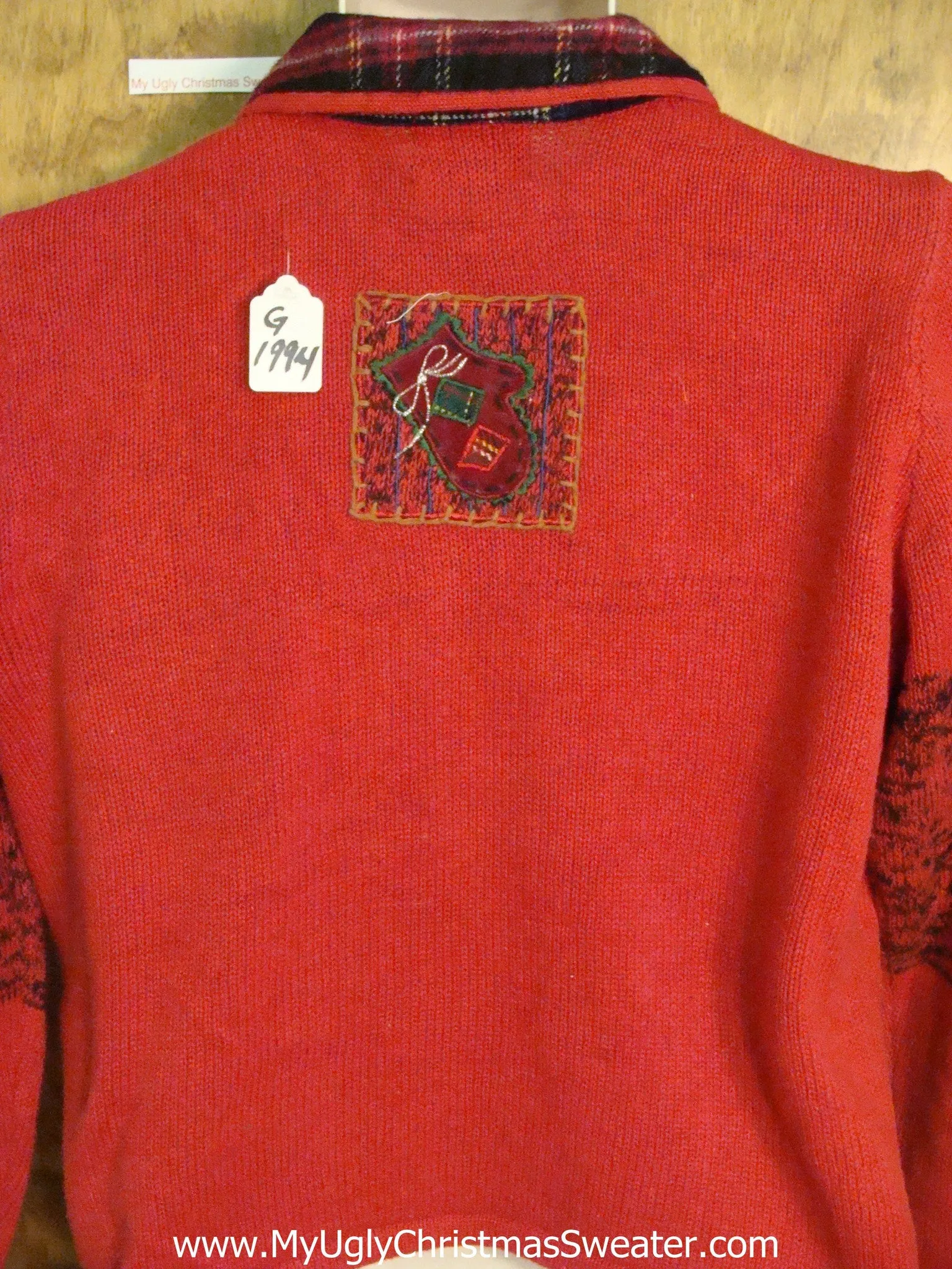 Plaid Themed Crafty Light Up Ugly Christmas Jumper