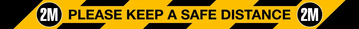 Please Keep a Safe Distance 2m Floor Minder Sign