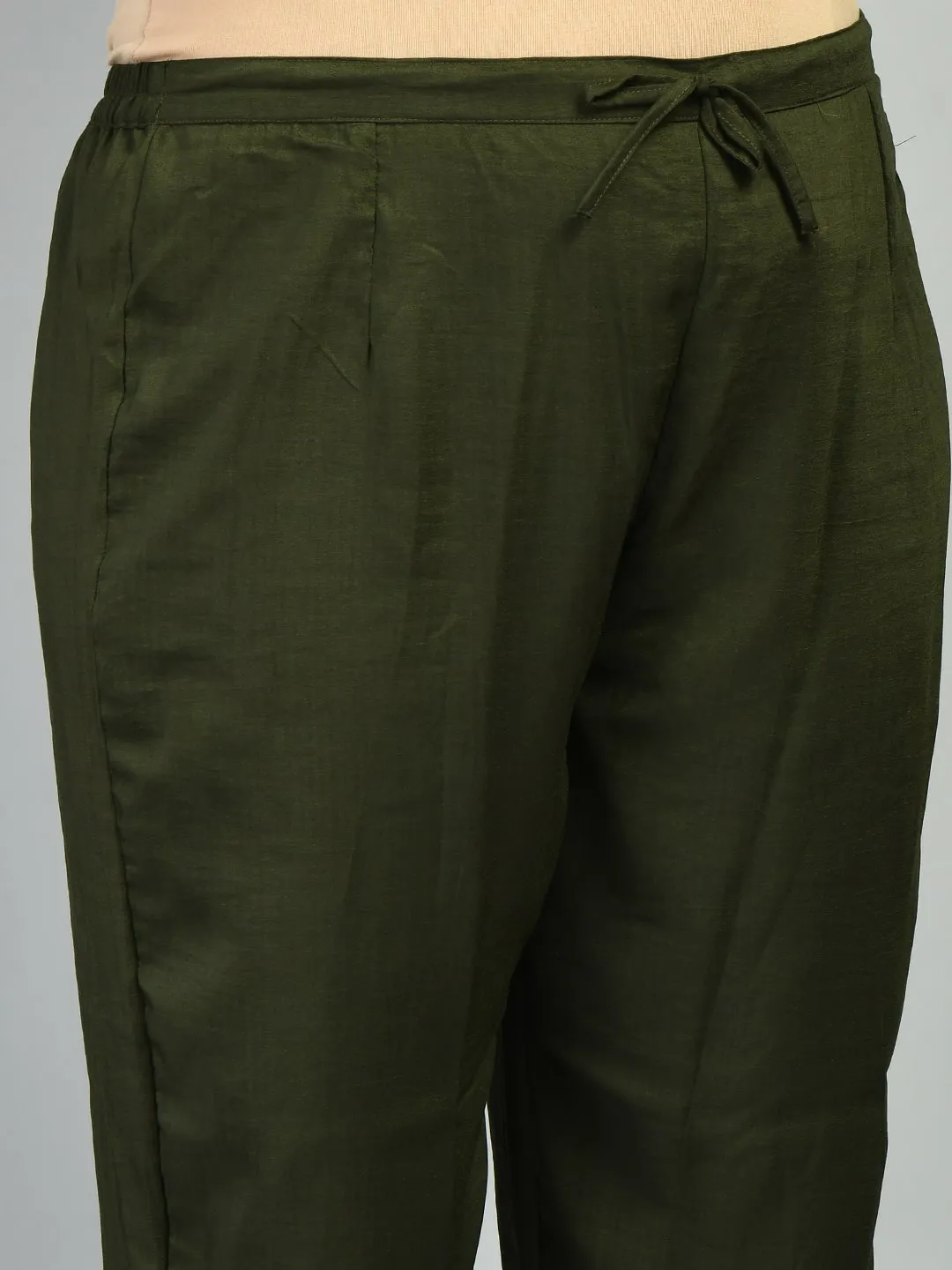 Plus Size Glorious Green Nyraa Cut Kurta Set