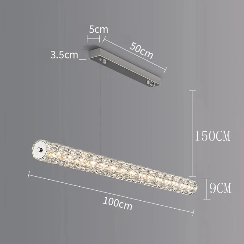 Polyanthus Modern Linear Crystal Pendant Chandeliers