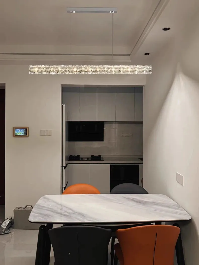 Polyanthus Modern Linear Crystal Pendant Chandeliers