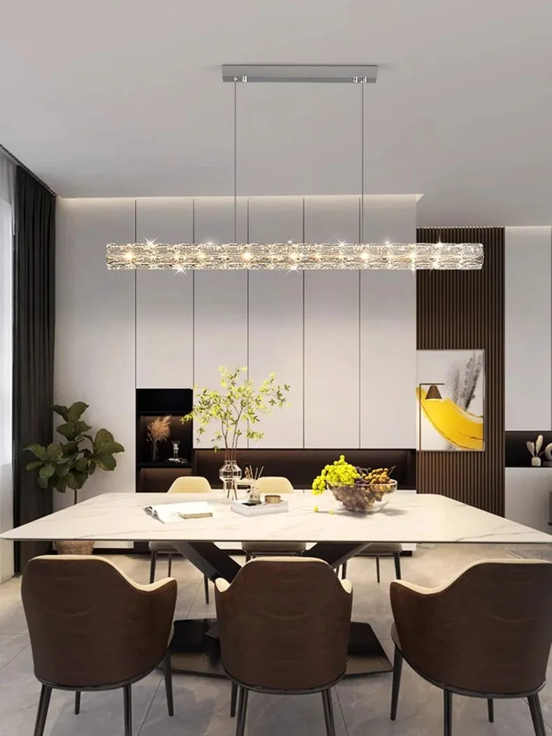 Polyanthus Modern Linear Crystal Pendant Chandeliers