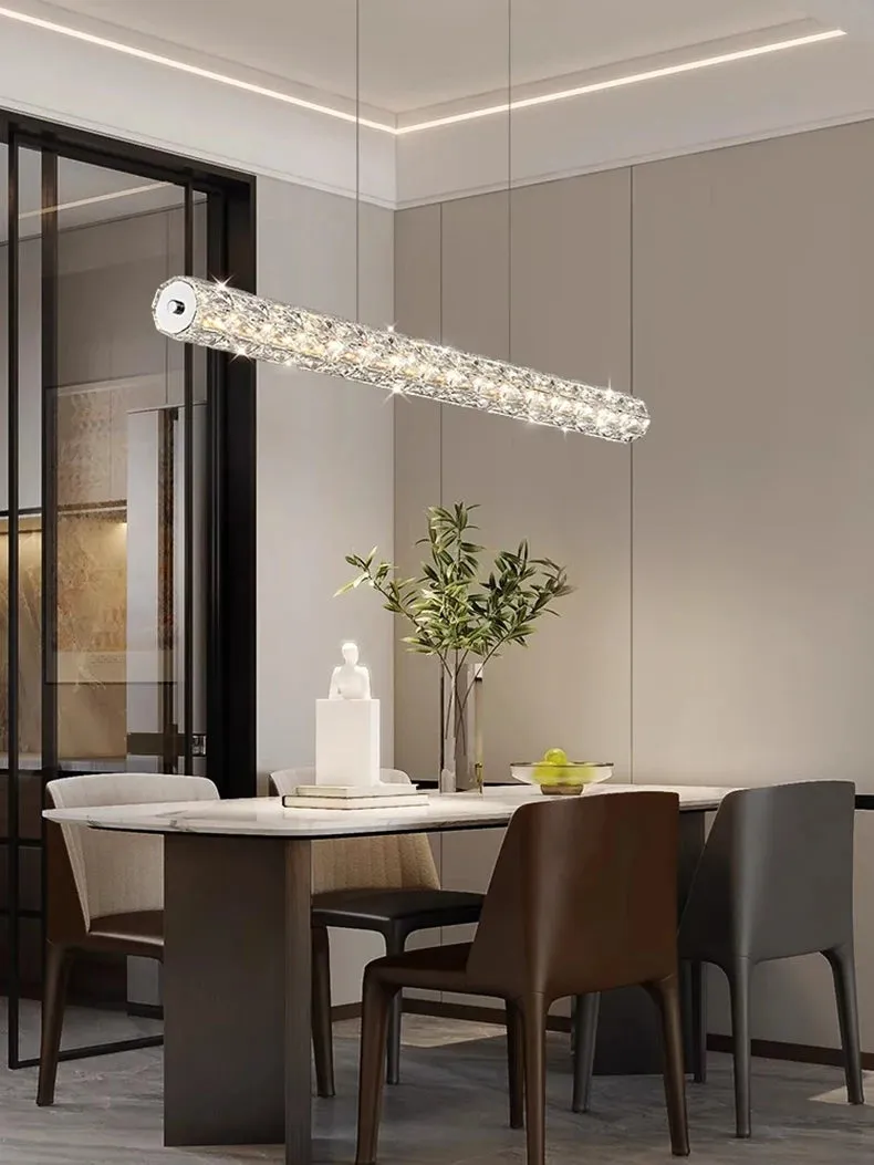 Polyanthus Modern Linear Crystal Pendant Chandeliers