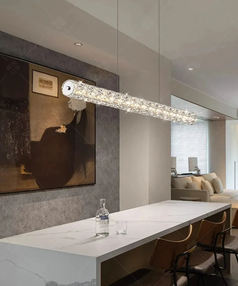 Polyanthus Modern Linear Crystal Pendant Chandeliers