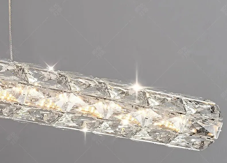 Polyanthus Modern Linear Crystal Pendant Chandeliers