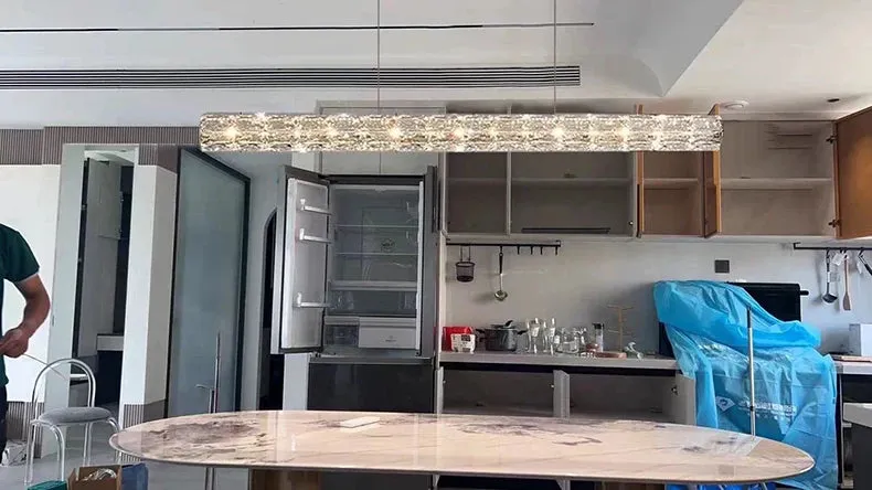 Polyanthus Modern Linear Crystal Pendant Chandeliers