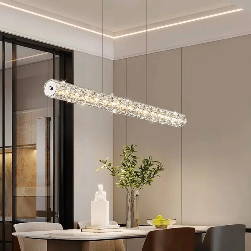 Polyanthus Modern Linear Crystal Pendant Chandeliers