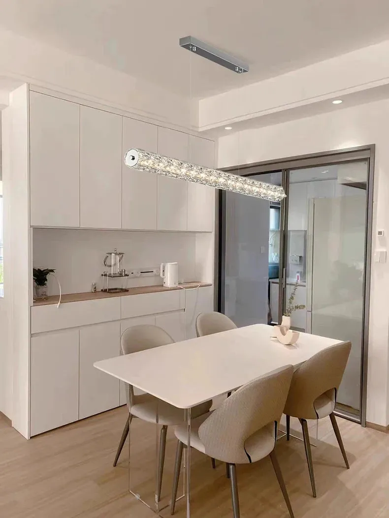 Polyanthus Modern Linear Crystal Pendant Chandeliers