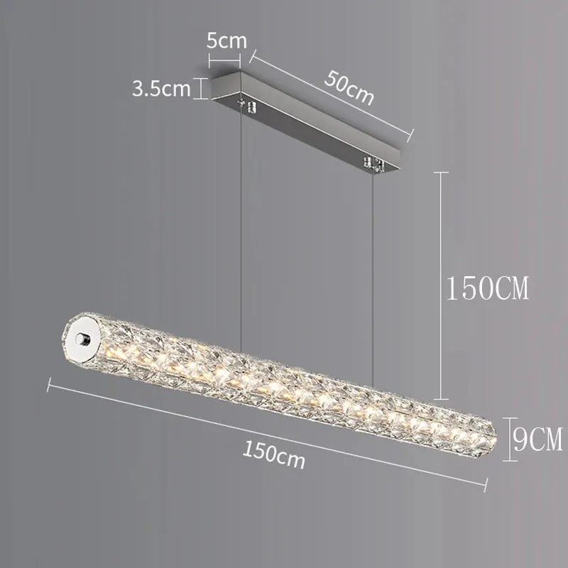 Polyanthus Modern Linear Crystal Pendant Chandeliers