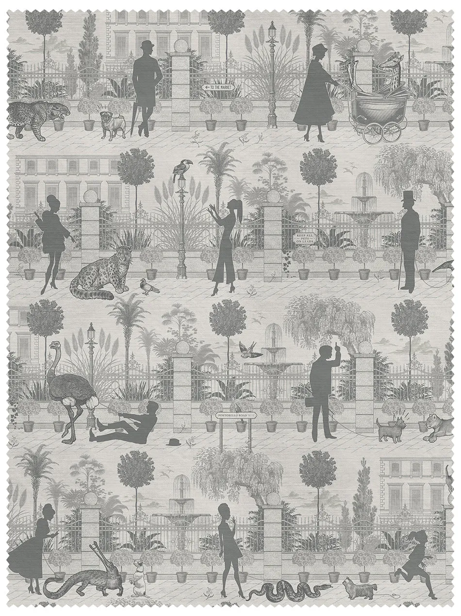 Portobello Parade 'Big Smoke' Linen Sample