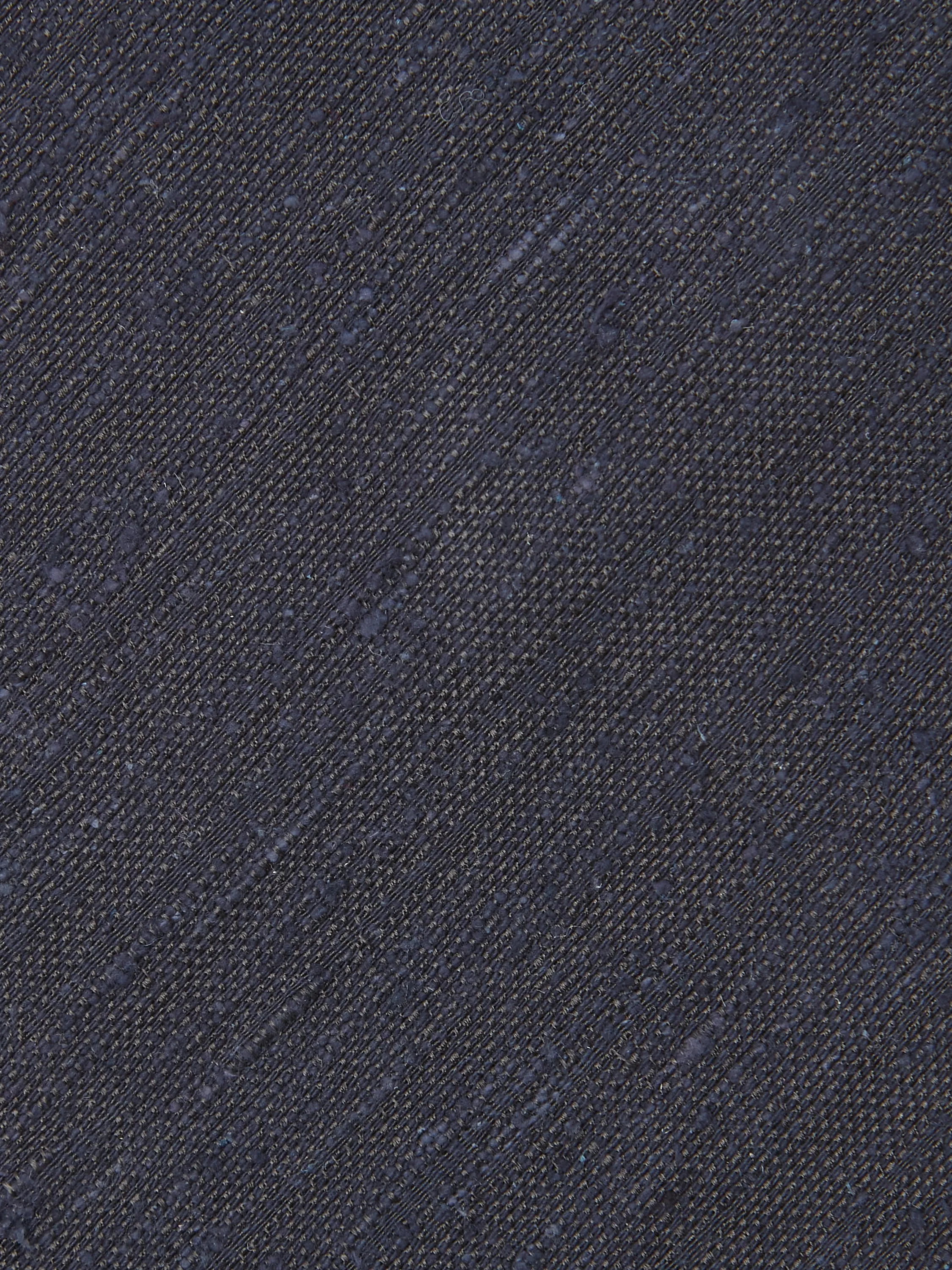 Pure Silk Shantung Tie - Navy