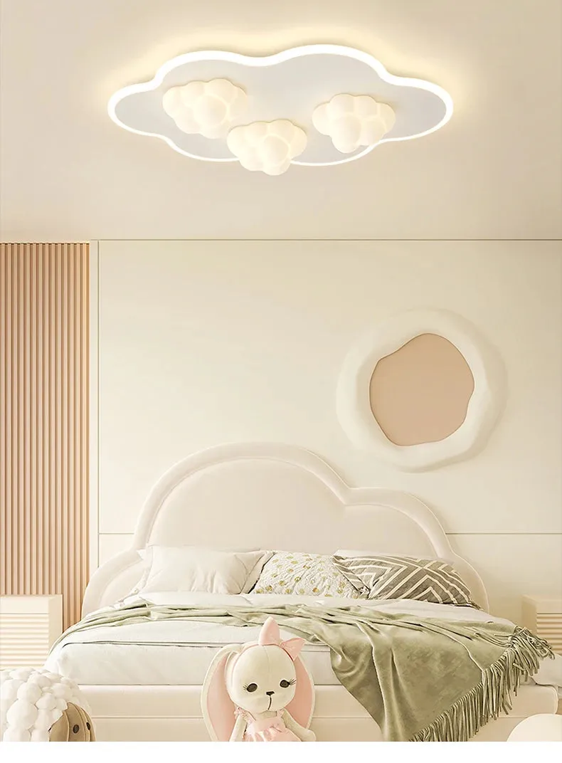 QIYI Child Room Lamps LE Ceiling  Chandeliers Lighting Round Cloud