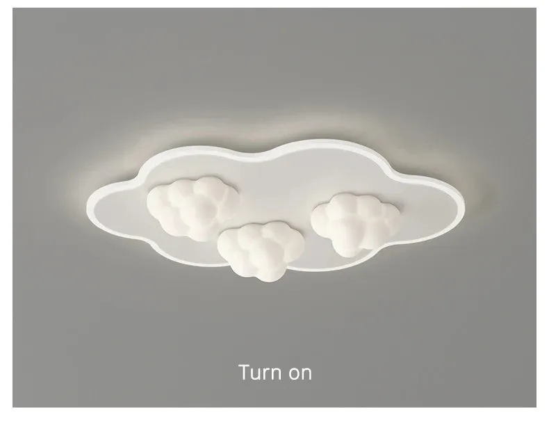 QIYI Child Room Lamps LE Ceiling  Chandeliers Lighting Round Cloud