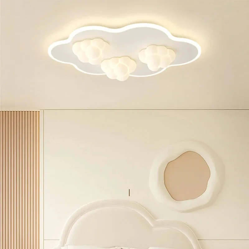 QIYI Child Room Lamps LE Ceiling  Chandeliers Lighting Round Cloud