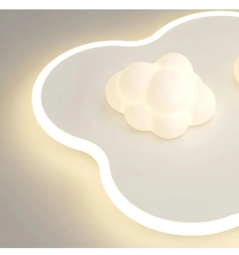 QIYI Child Room Lamps LE Ceiling  Chandeliers Lighting Round Cloud