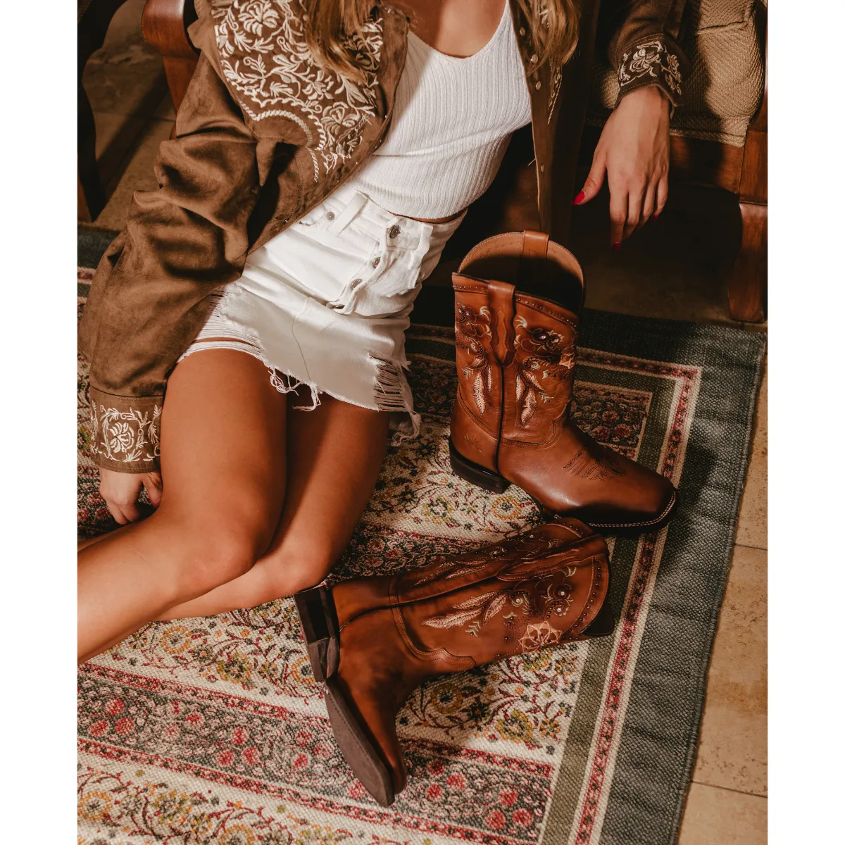 Rio Grande Women's Lulú Low Heel Western Boots - Square Toe