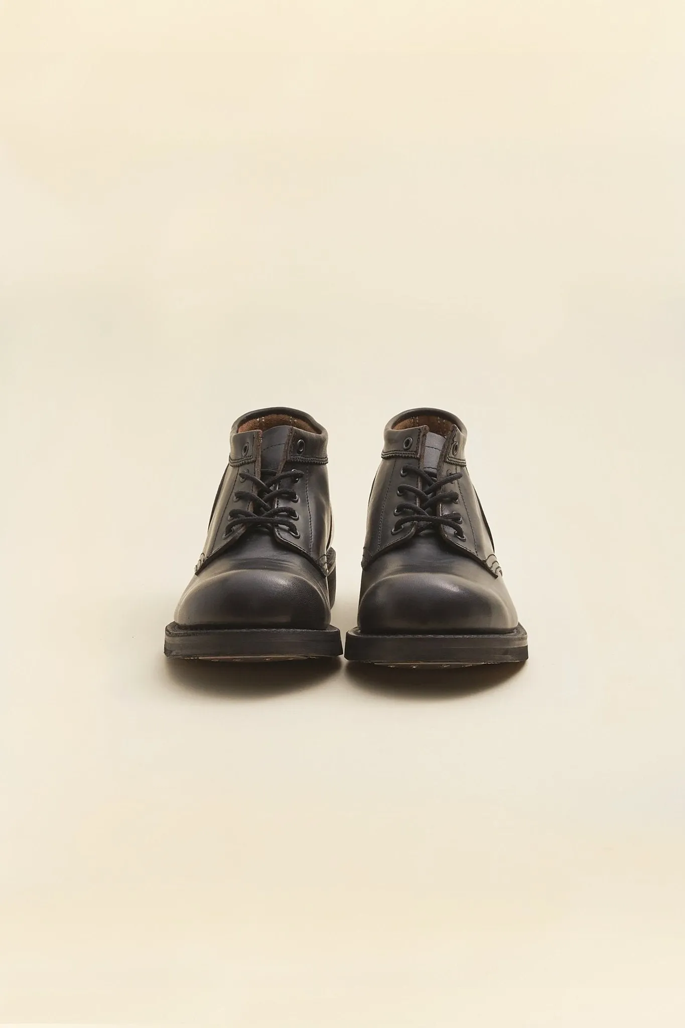 Rolling Dub Trio Coupen Mid-Cut Boot - All Black Horse Leather