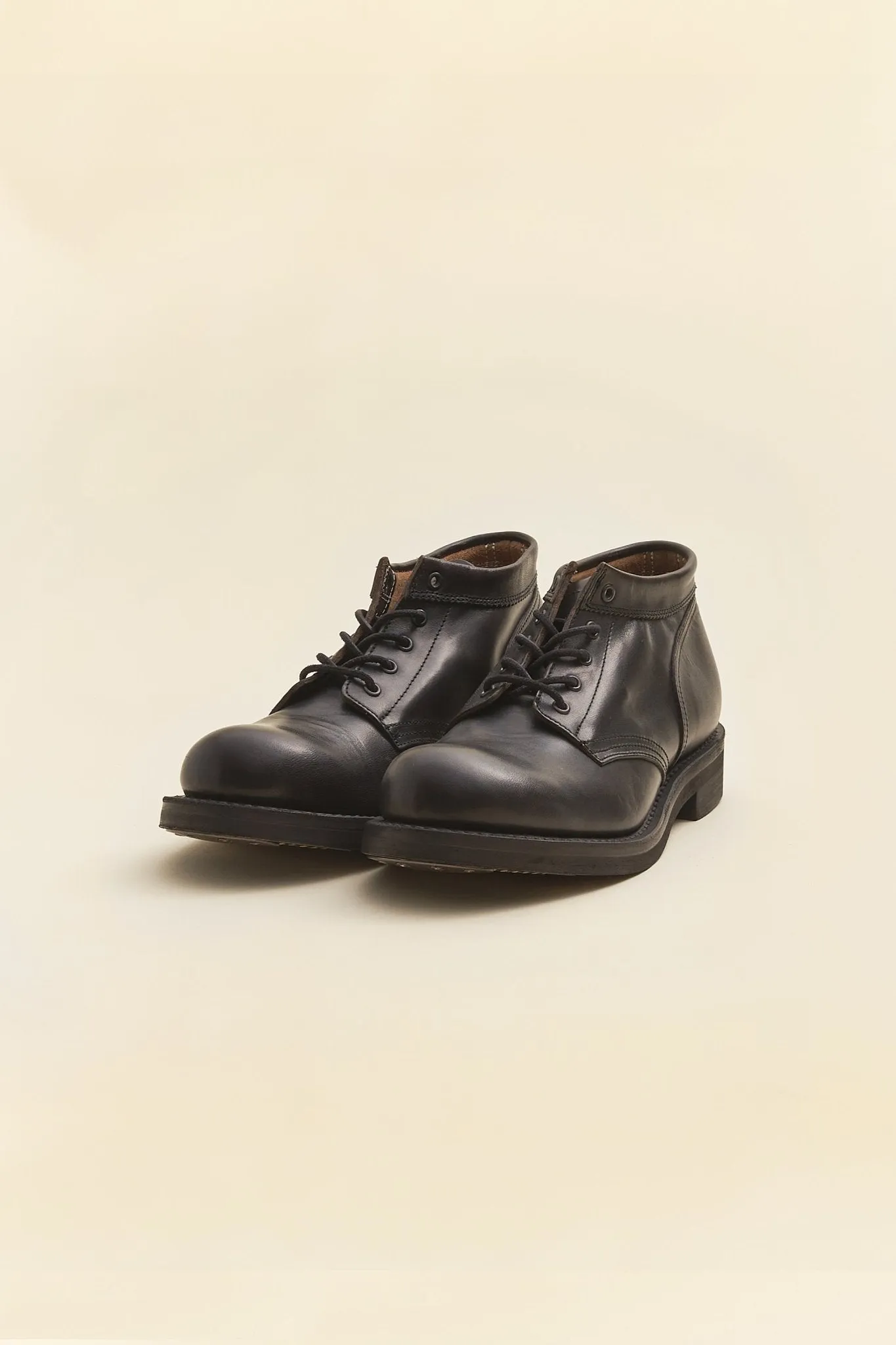 Rolling Dub Trio Coupen Mid-Cut Boot - All Black Horse Leather