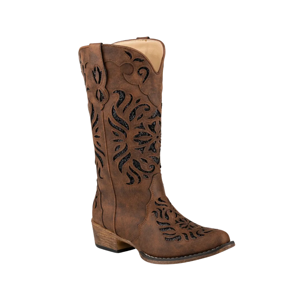 Roper Footwear Women's Riley Glitz Snip Toe Boot