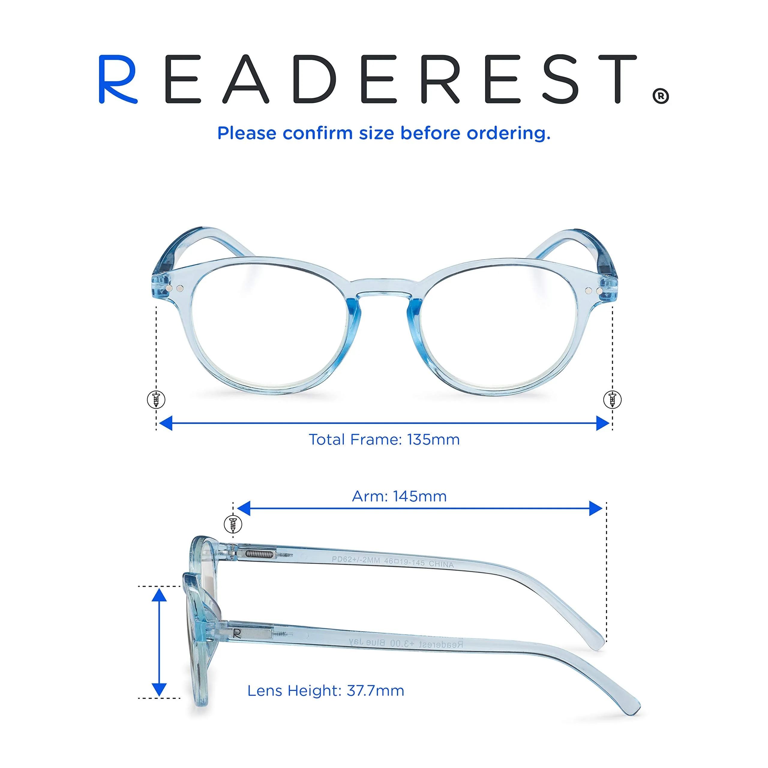 Round-Blue-Light-Blocking-Reading-Glasses-Light-Blue-1-50-Magnification-Computer-Glasses