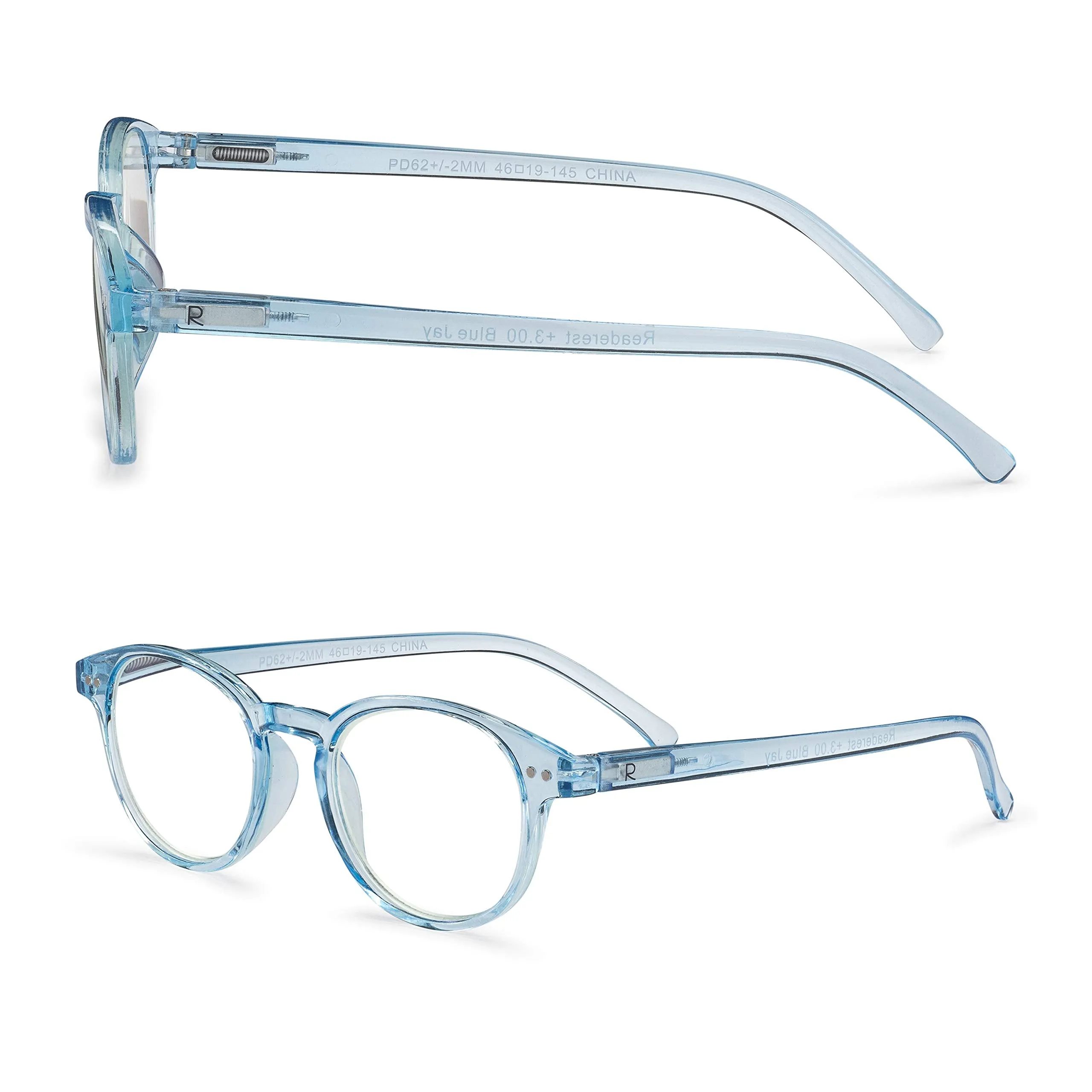 Round-Blue-Light-Blocking-Reading-Glasses-Light-Blue-1-50-Magnification-Computer-Glasses