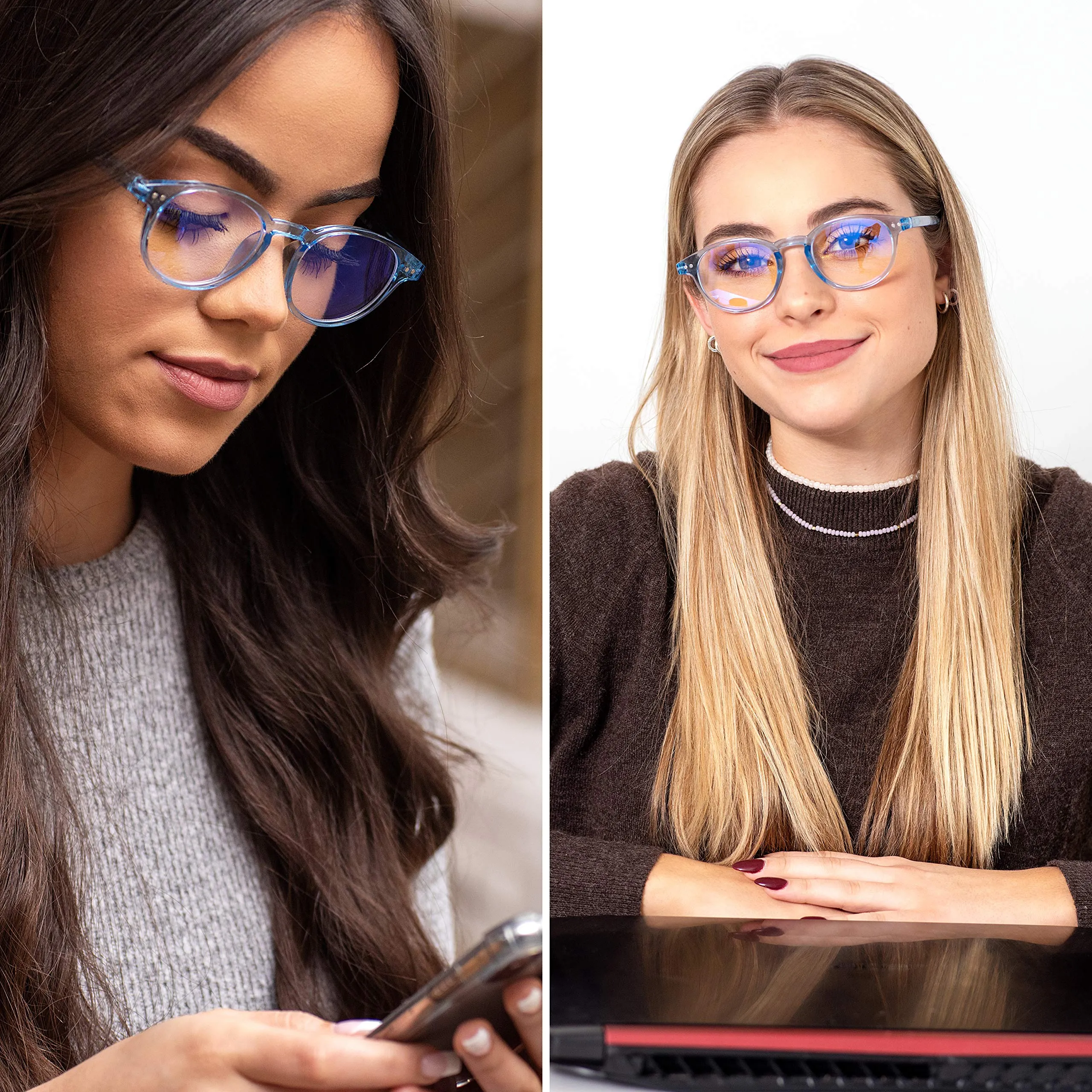 Round-Blue-Light-Blocking-Reading-Glasses-Light-Blue-1-50-Magnification-Computer-Glasses