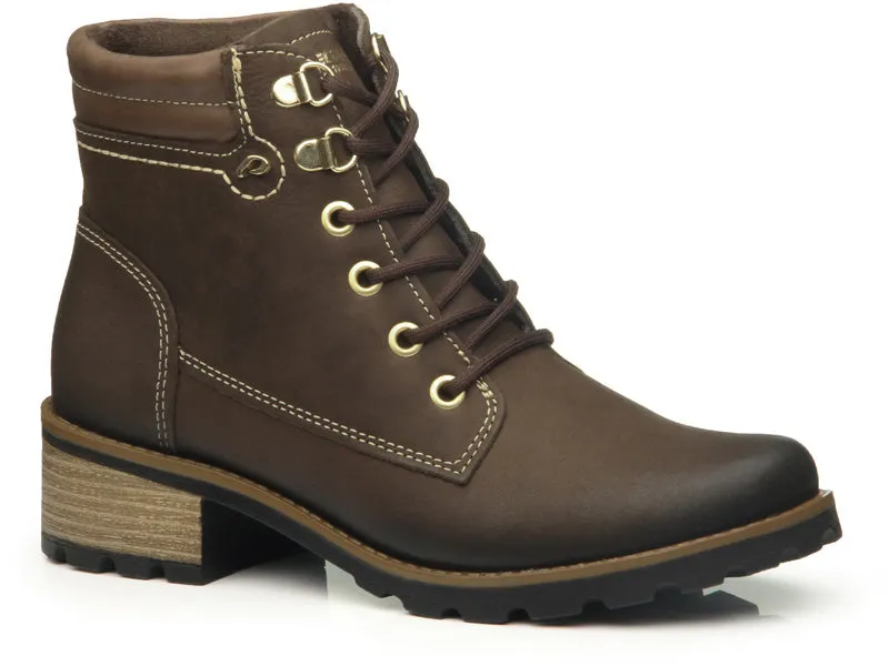 Rustic Brown Lace-Up Ankle Boot #BL140115LN ()