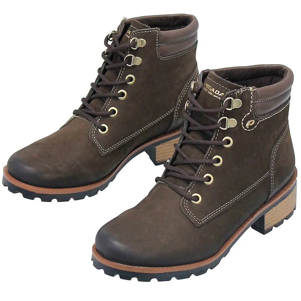 Rustic Brown Lace-Up Ankle Boot #BL140115LN ()