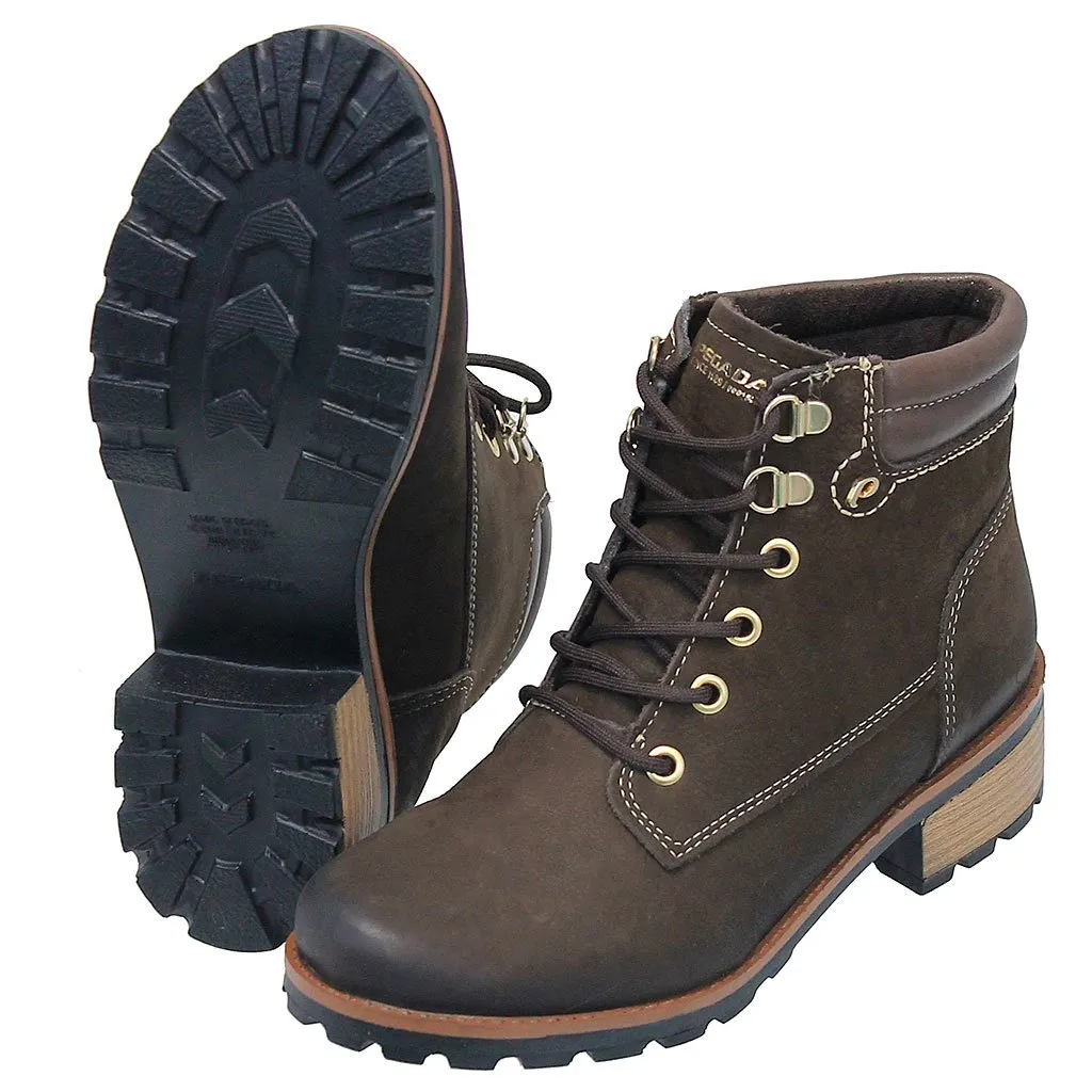 Rustic Brown Lace-Up Ankle Boot #BL140115LN ()