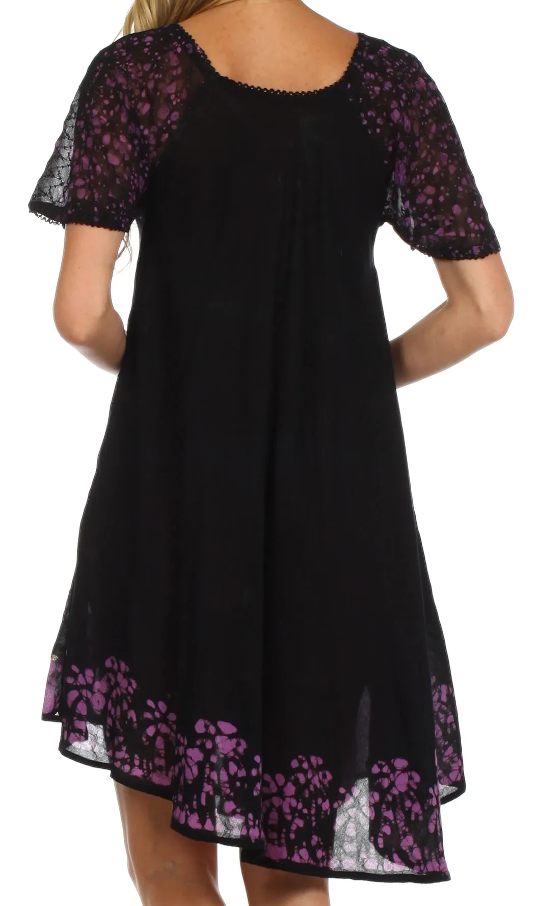 Sakkas Royal Palm Batik Dress / Cover Up