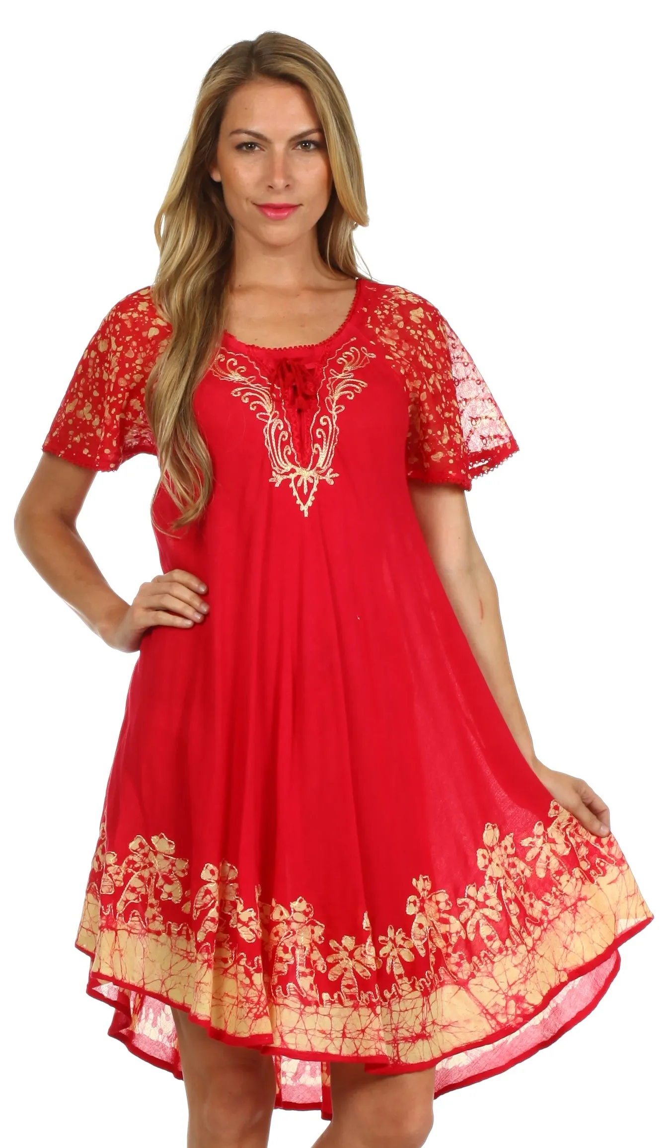 Sakkas Royal Palm Batik Dress / Cover Up