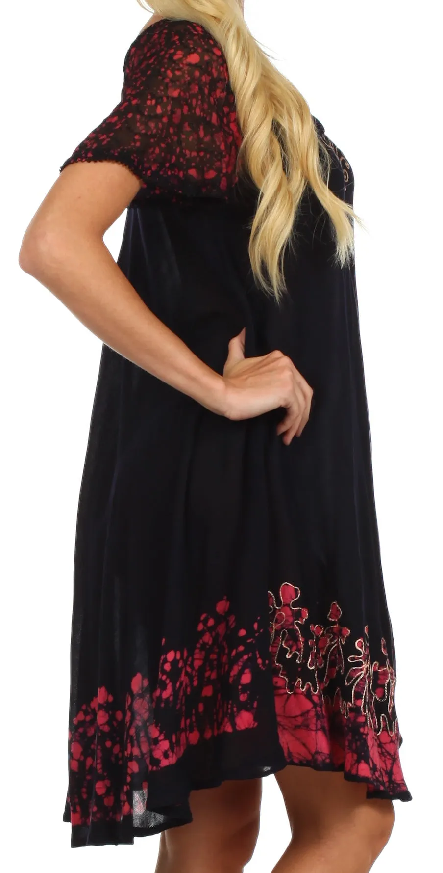 Sakkas Royal Palm Batik Dress / Cover Up