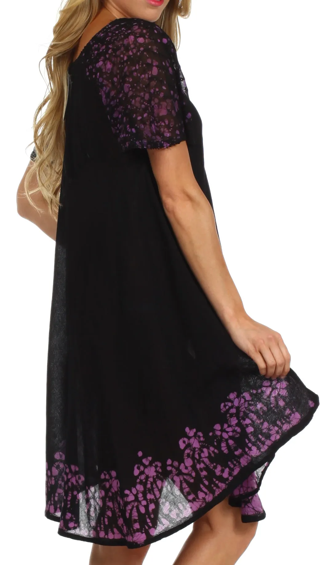 Sakkas Royal Palm Batik Dress / Cover Up