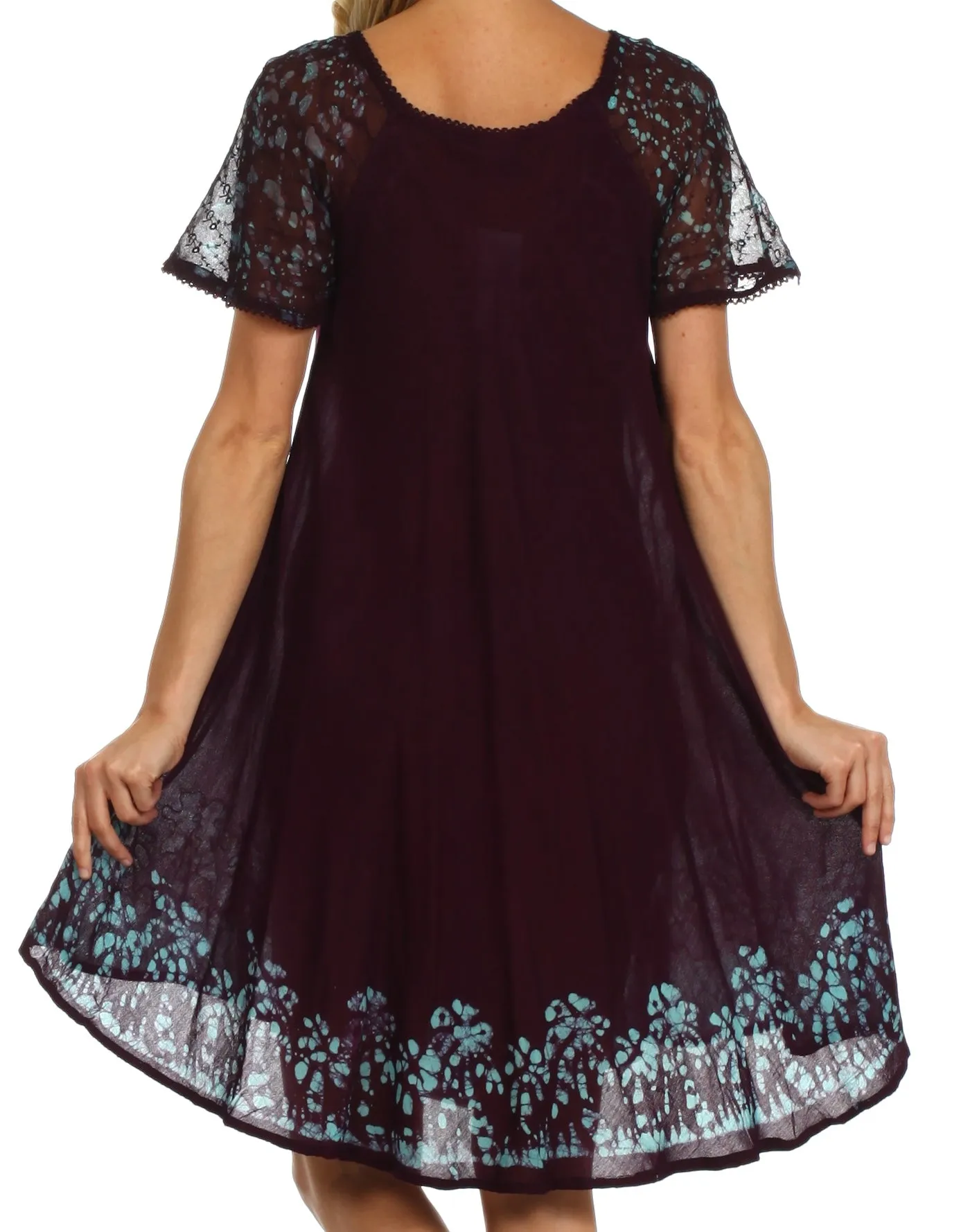 Sakkas Royal Palm Batik Dress / Cover Up