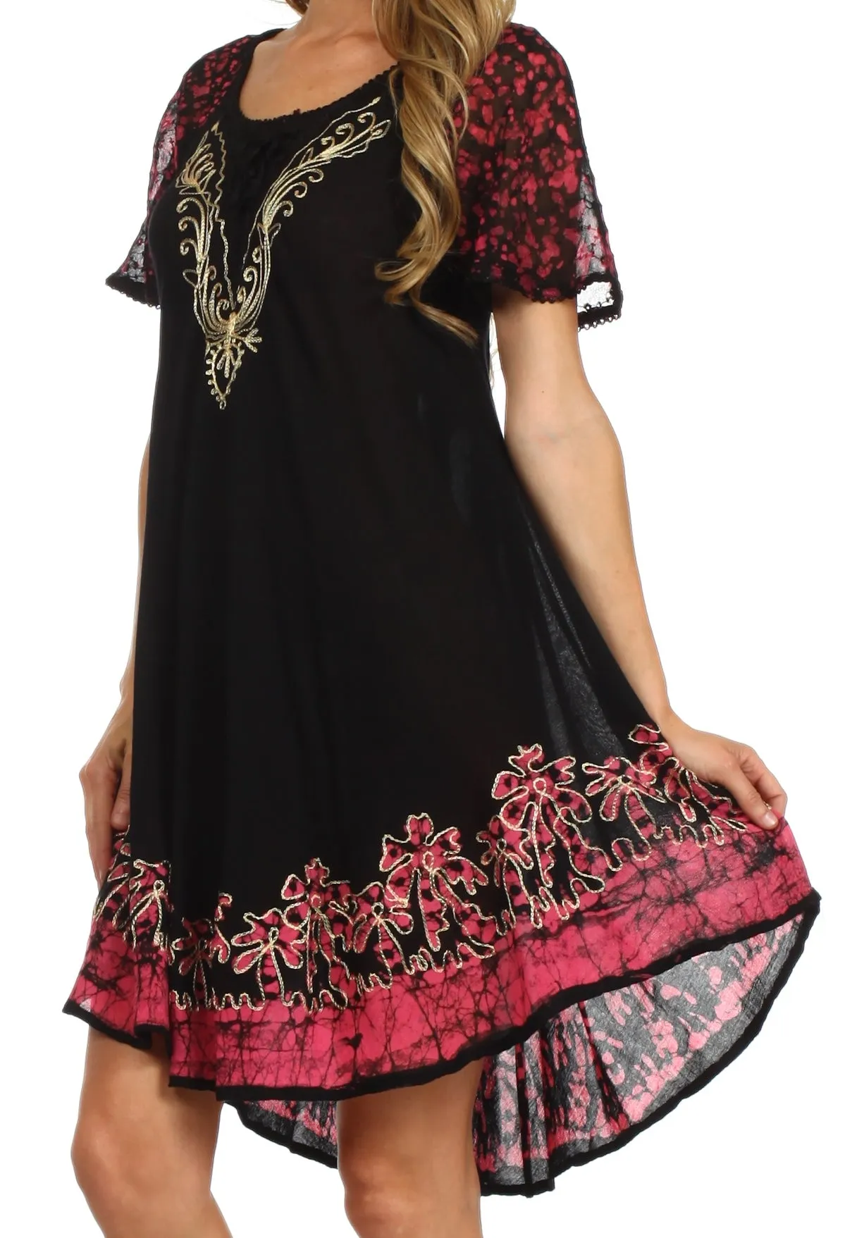 Sakkas Royal Palm Batik Dress / Cover Up