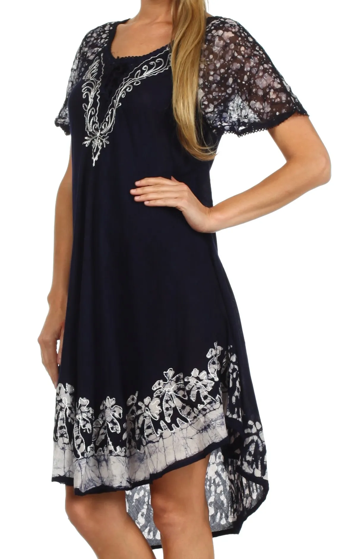 Sakkas Royal Palm Batik Dress / Cover Up