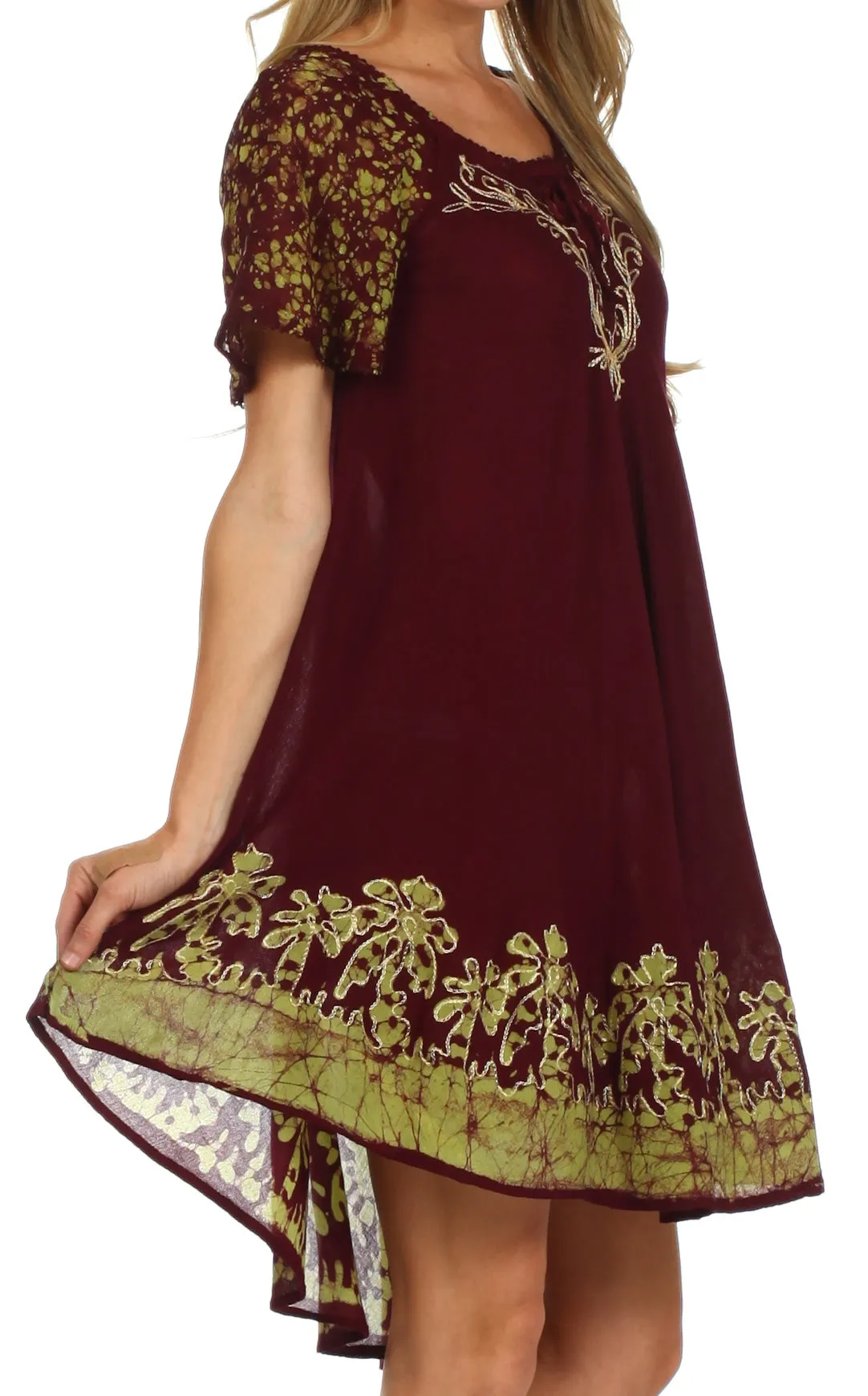 Sakkas Royal Palm Batik Dress / Cover Up