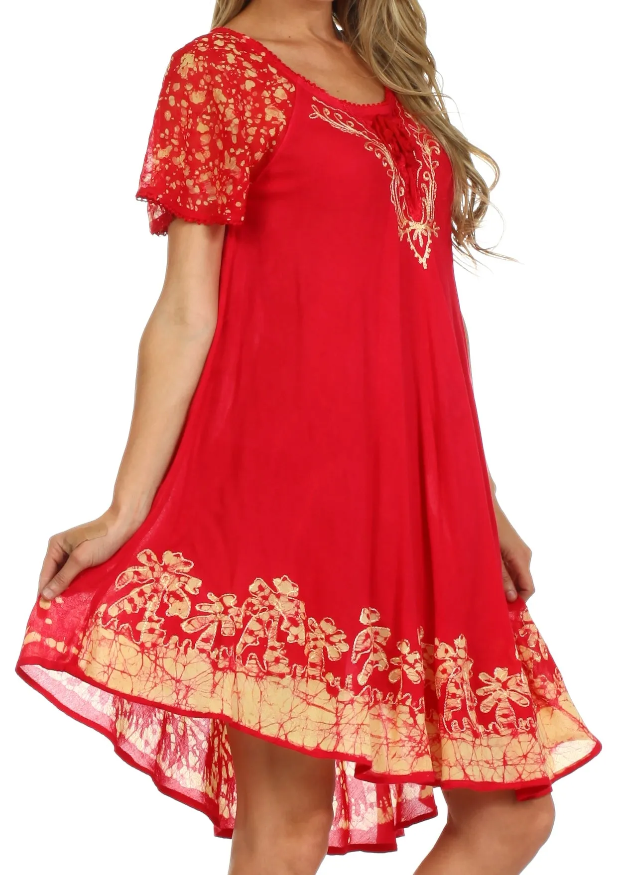 Sakkas Royal Palm Batik Dress / Cover Up