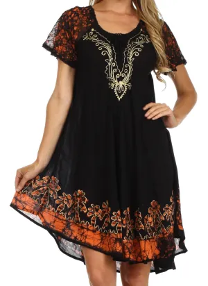 Sakkas Royal Palm Batik Dress / Cover Up