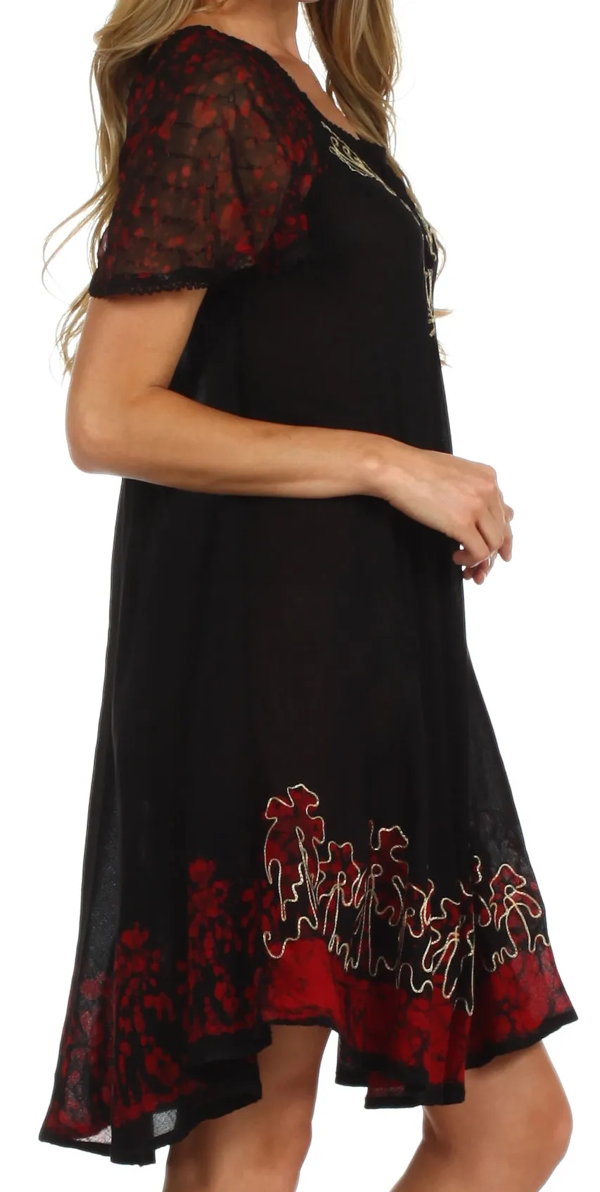 Sakkas Royal Palm Batik Dress / Cover Up