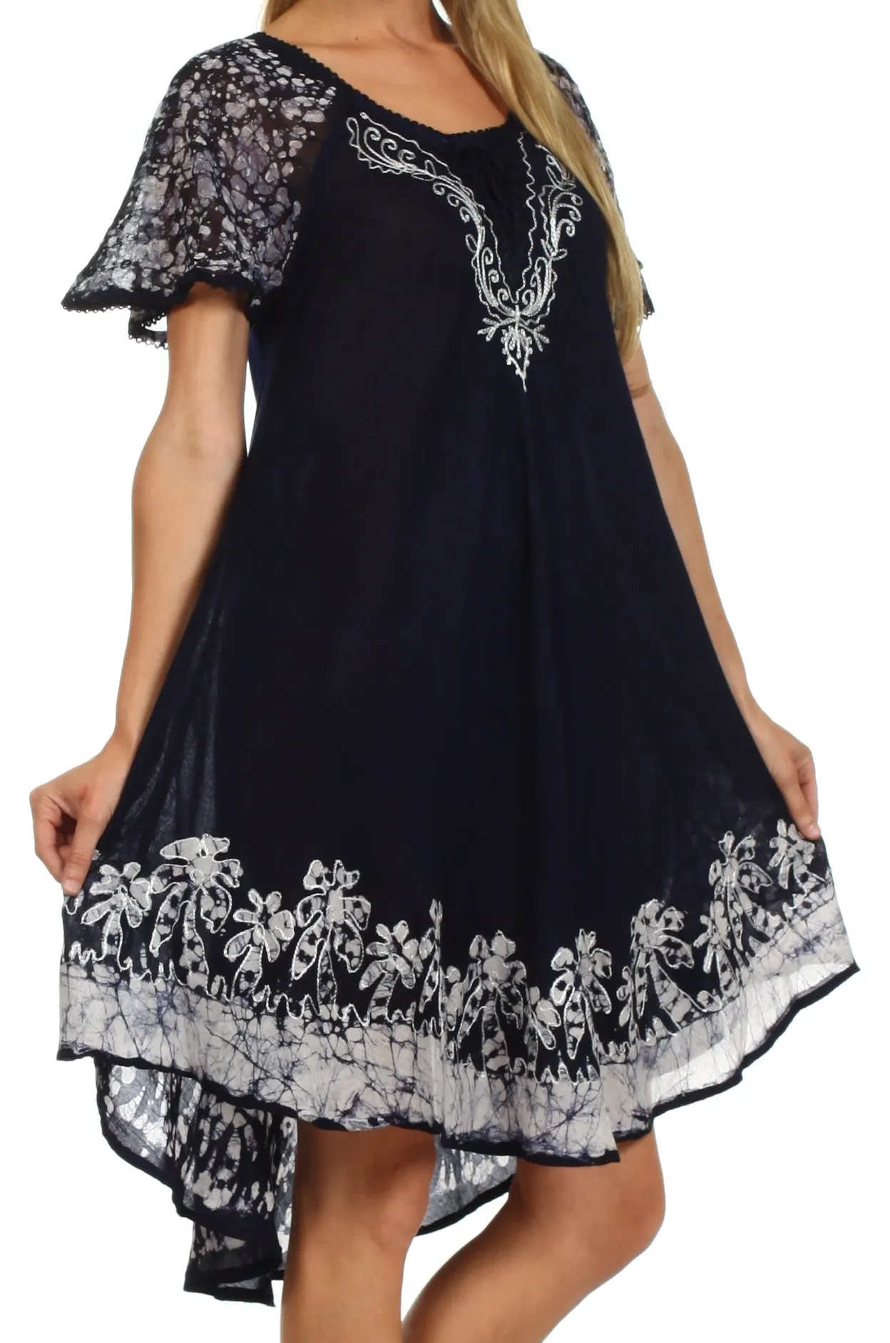 Sakkas Royal Palm Batik Dress / Cover Up