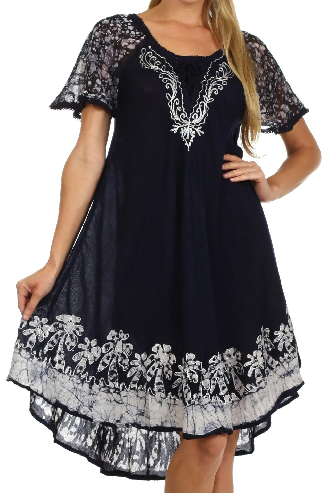 Sakkas Royal Palm Batik Dress / Cover Up