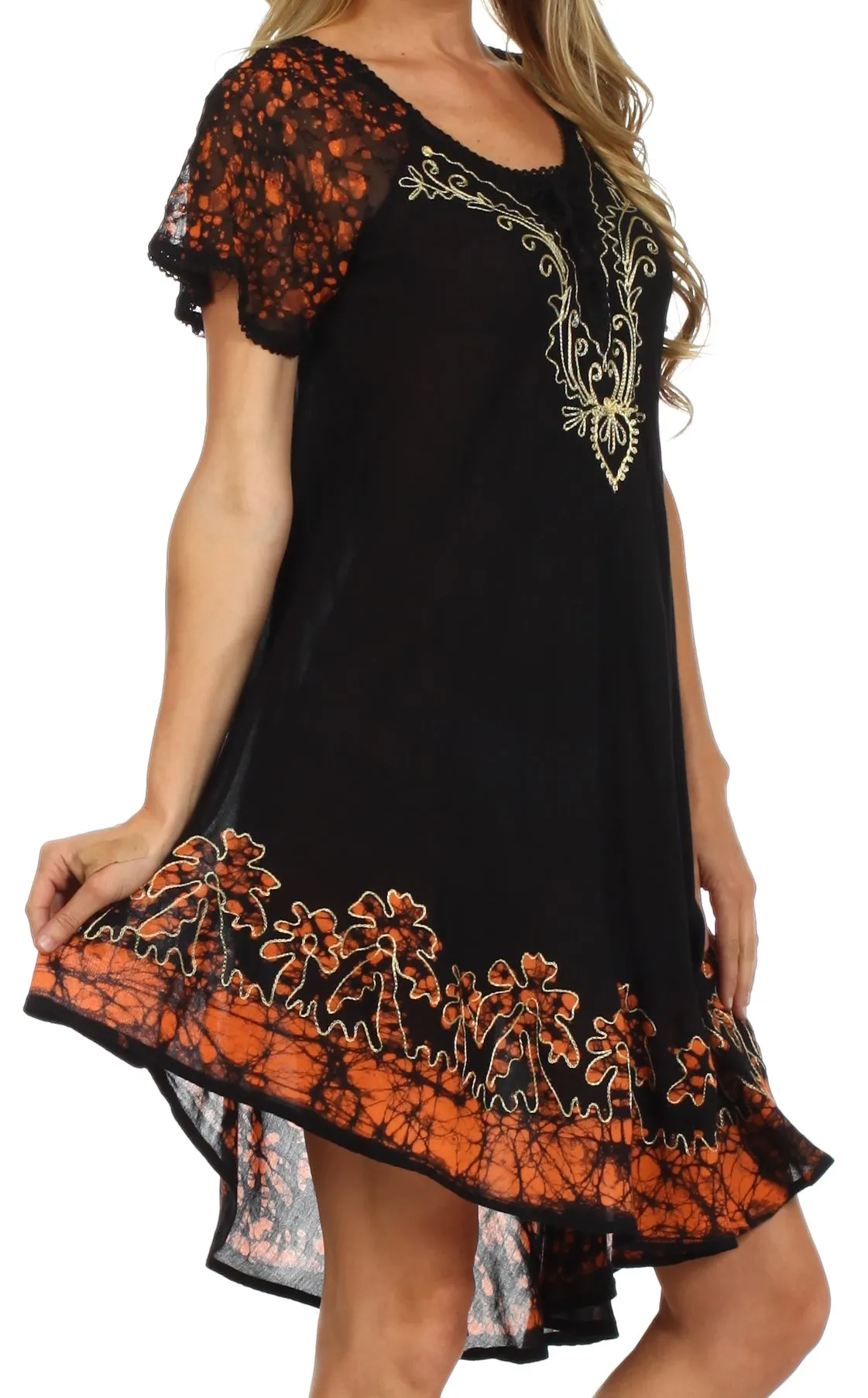 Sakkas Royal Palm Batik Dress / Cover Up
