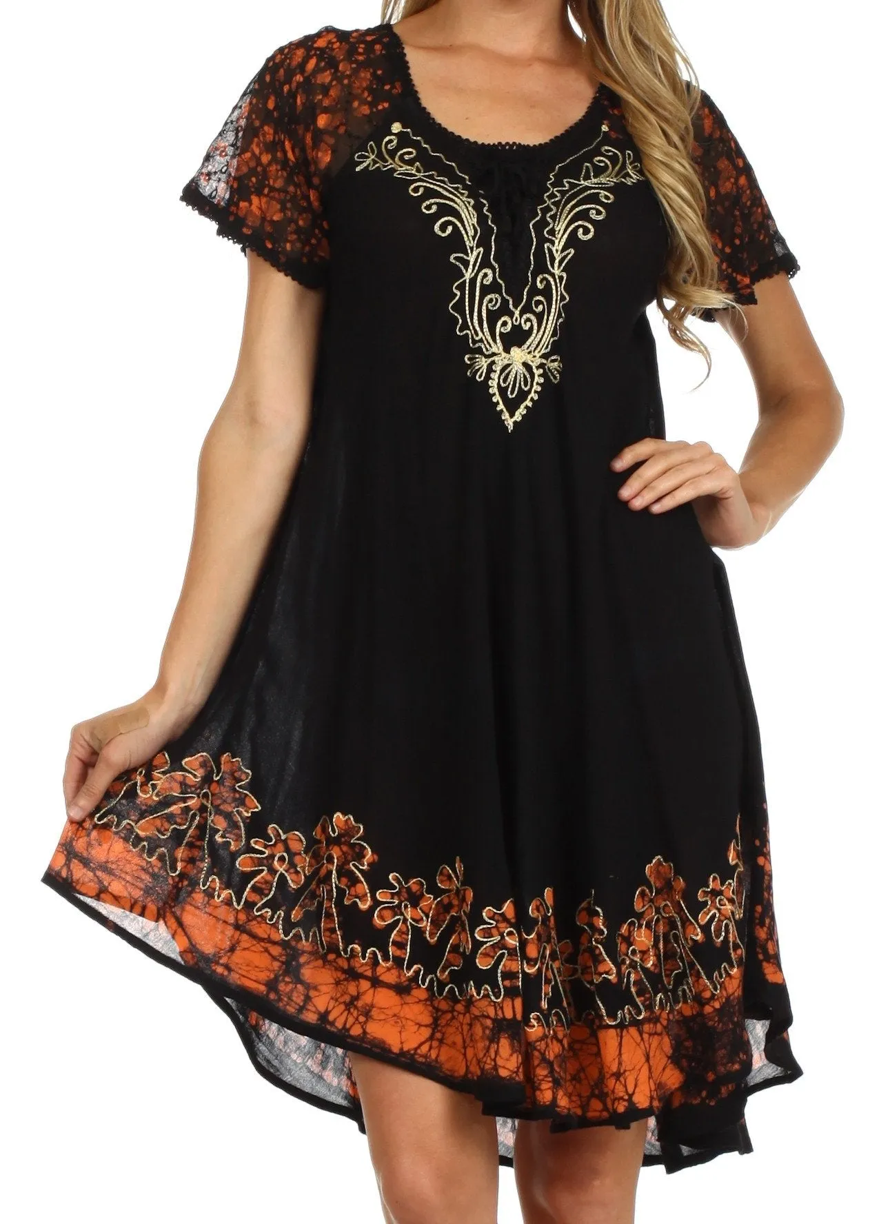 Sakkas Royal Palm Batik Dress / Cover Up