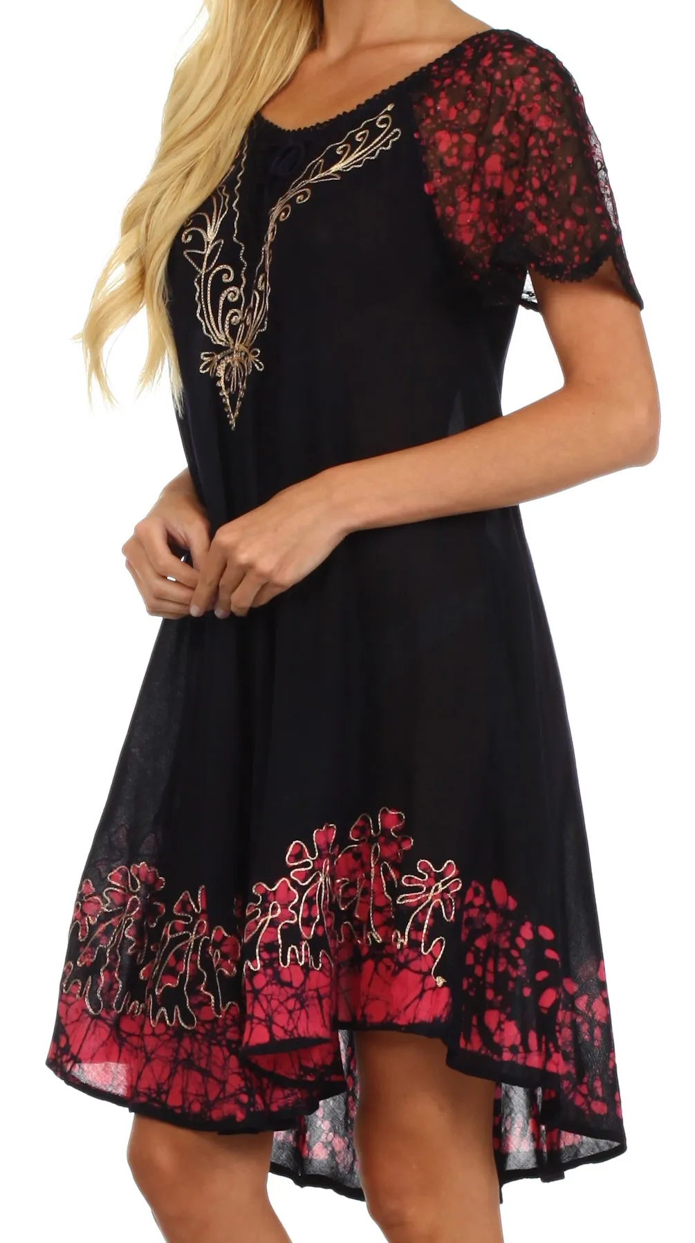 Sakkas Royal Palm Batik Dress / Cover Up