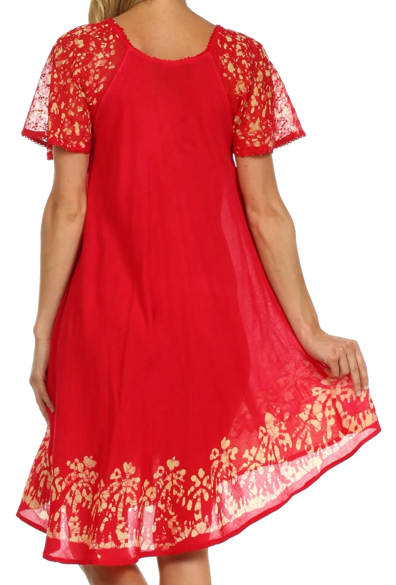 Sakkas Royal Palm Batik Dress / Cover Up