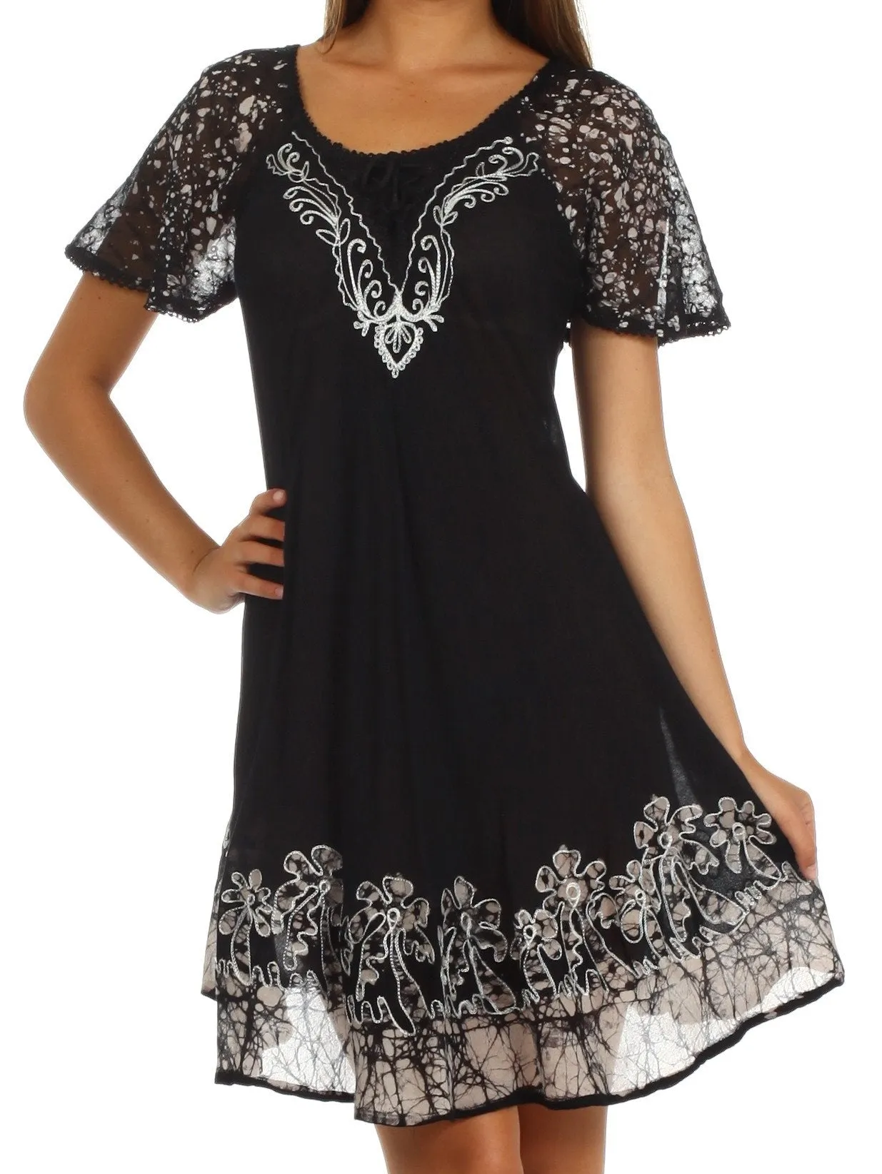 Sakkas Royal Palm Batik Dress / Cover Up