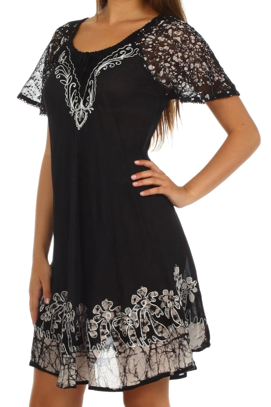 Sakkas Royal Palm Batik Dress / Cover Up