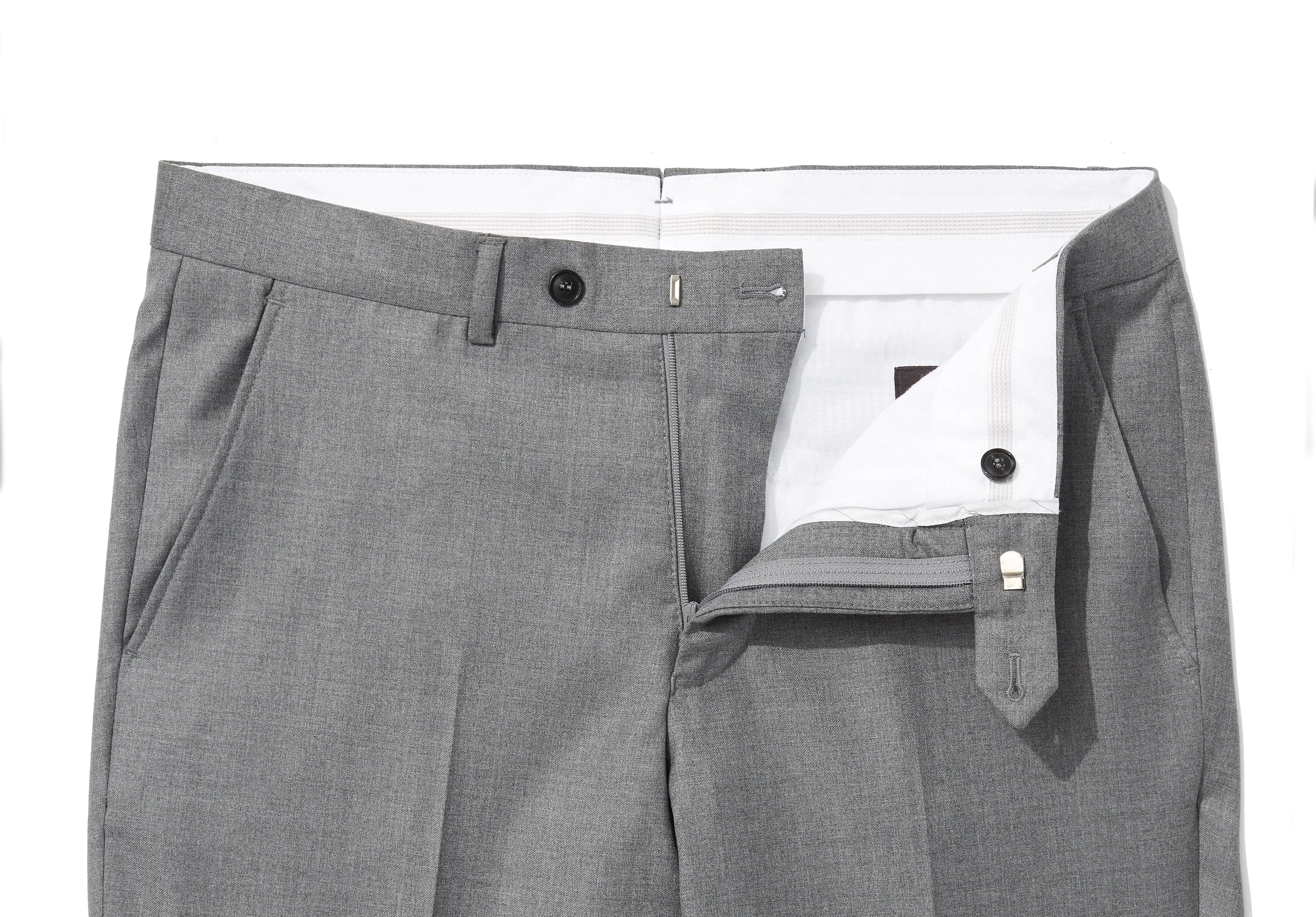 Slim Italian Wool Suit - Gray